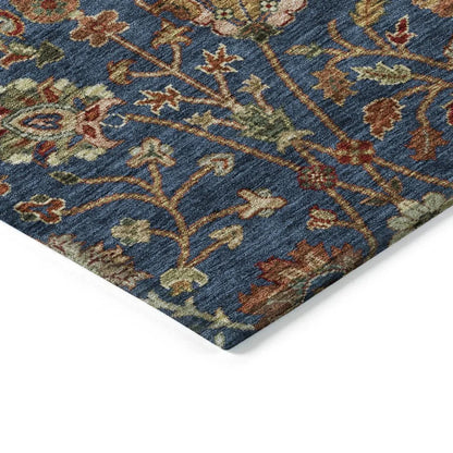 Muse Blue Washable Indoor-Outdoor Rug-Outdoor Rugs-LOOMLAN Rugs-LOOMLAN