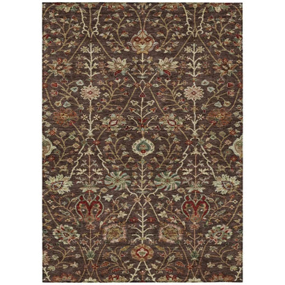 Muse Brown Washable Indoor-Outdoor Rug-Outdoor Rugs-LOOMLAN Rugs-2'6" x 3'10"-LOOMLAN
