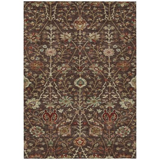 Muse Brown Washable Indoor-Outdoor Rug-Outdoor Rugs-LOOMLAN Rugs-2'6" x 3'10"-LOOMLAN