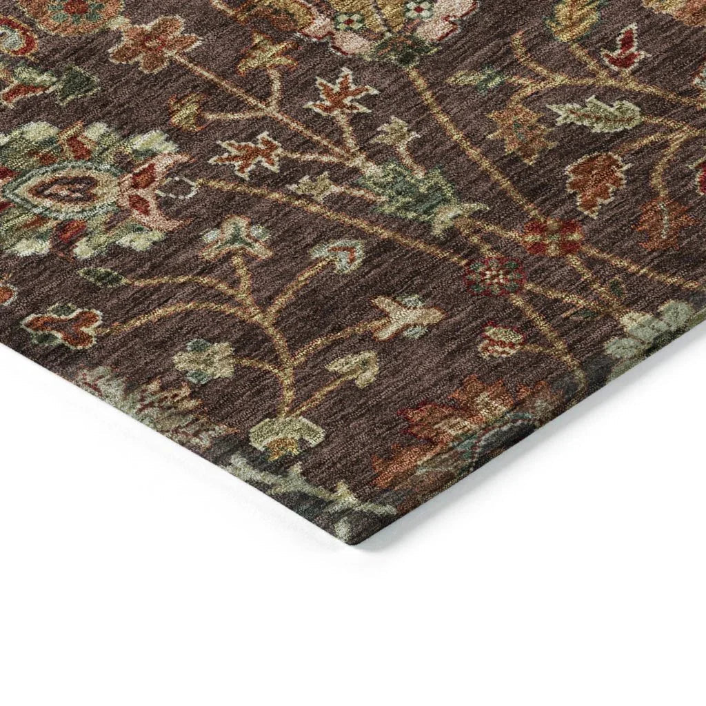 Muse Brown Washable Indoor-Outdoor Rug-Outdoor Rugs-LOOMLAN Rugs-LOOMLAN