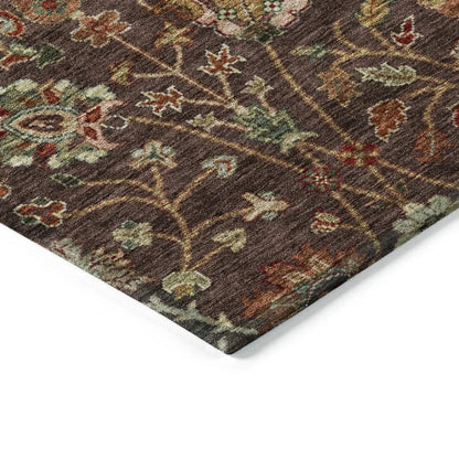 Muse Brown Washable Indoor-Outdoor Rug-Outdoor Rugs-LOOMLAN Rugs-LOOMLAN