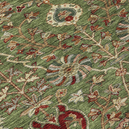 Muse Green Washable Indoor-Outdoor Rug-Outdoor Rugs-LOOMLAN Rugs-LOOMLAN