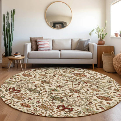 Muse Ivory Washable Indoor-Outdoor Rug-Outdoor Rugs-LOOMLAN Rugs-LOOMLAN