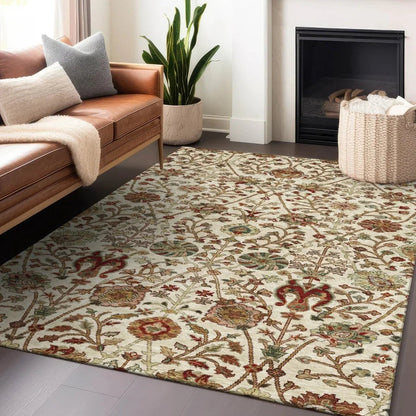 Muse Ivory Washable Indoor-Outdoor Rug-Outdoor Rugs-LOOMLAN Rugs-LOOMLAN