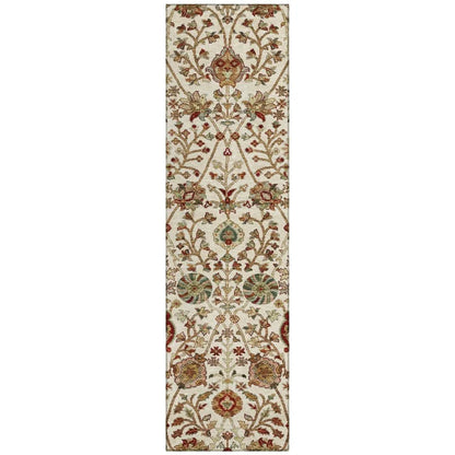 Muse Ivory Washable Indoor-Outdoor Rug-Outdoor Rugs-LOOMLAN Rugs-2'3" x 7'6"-LOOMLAN