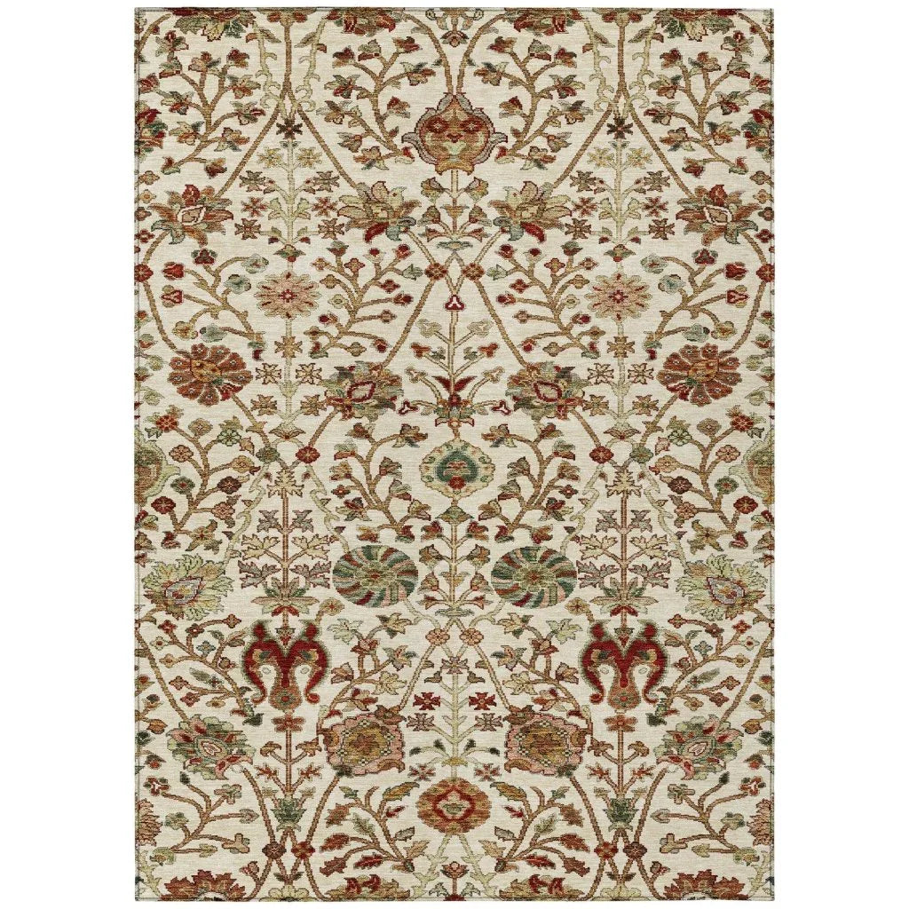Muse Ivory Washable Indoor-Outdoor Rug-Outdoor Rugs-LOOMLAN Rugs-2'6" x 3'10"-LOOMLAN
