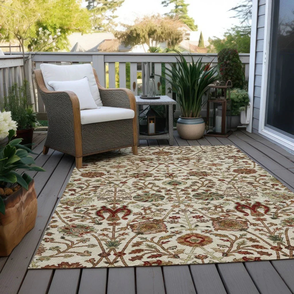 Muse Ivory Washable Indoor-Outdoor Rug-Outdoor Rugs-LOOMLAN Rugs-LOOMLAN