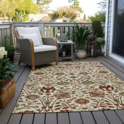 Muse Ivory Washable Indoor-Outdoor Rug-Outdoor Rugs-LOOMLAN Rugs-LOOMLAN