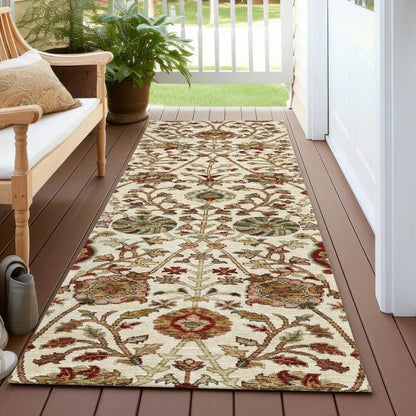Muse Ivory Washable Indoor-Outdoor Rug-Outdoor Rugs-LOOMLAN Rugs-LOOMLAN