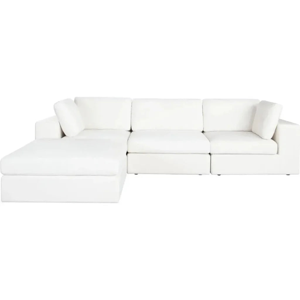 Muse Mist White 4PC Modular Reversible Chaise Sectional-Modular Sofas-Diamond Sofa-LOOMLAN