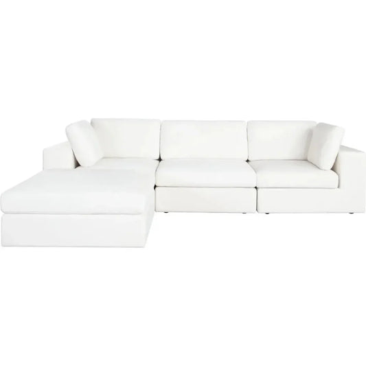 Muse Mist White 4PC Modular Reversible Chaise Sectional-Modular Sofas-Diamond Sofa-LOOMLAN