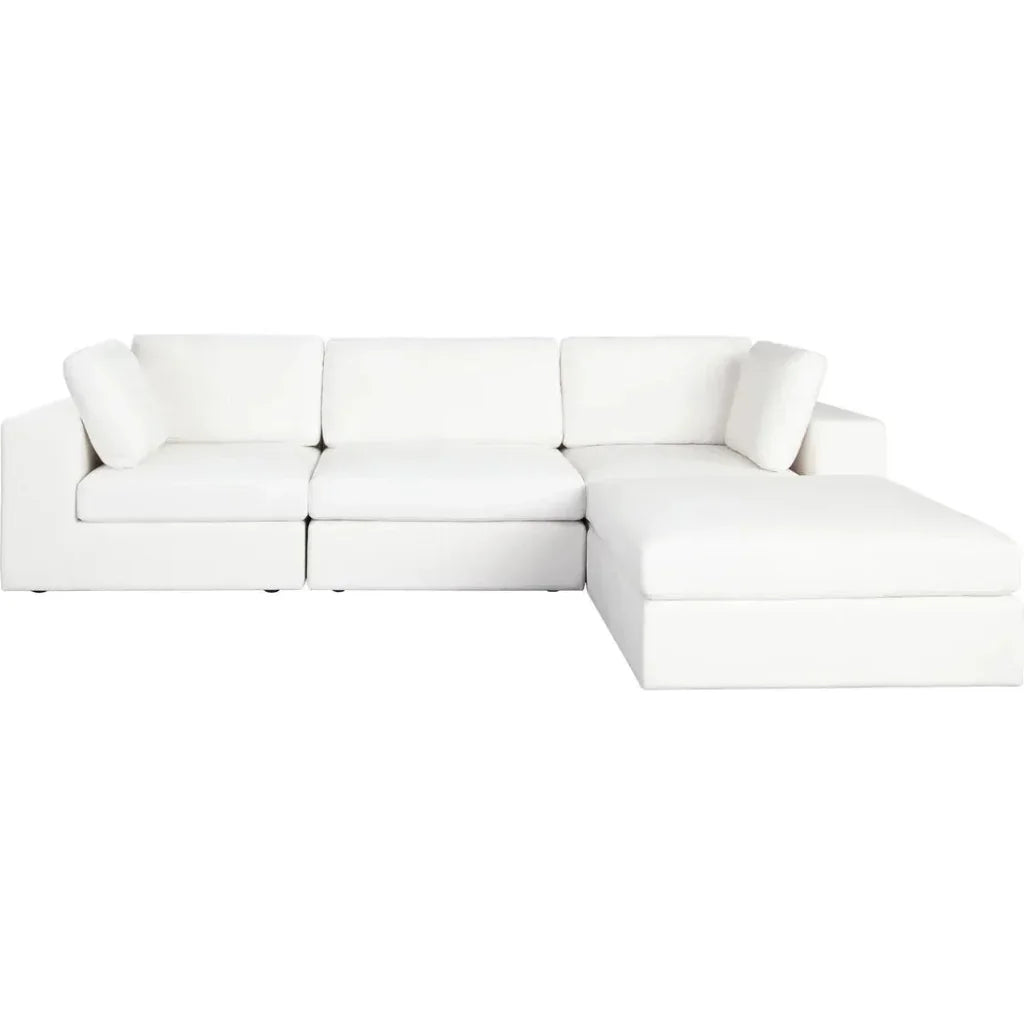 Muse Mist White 4PC Modular Reversible Chaise Sectional-Modular Sofas-Diamond Sofa-LOOMLAN