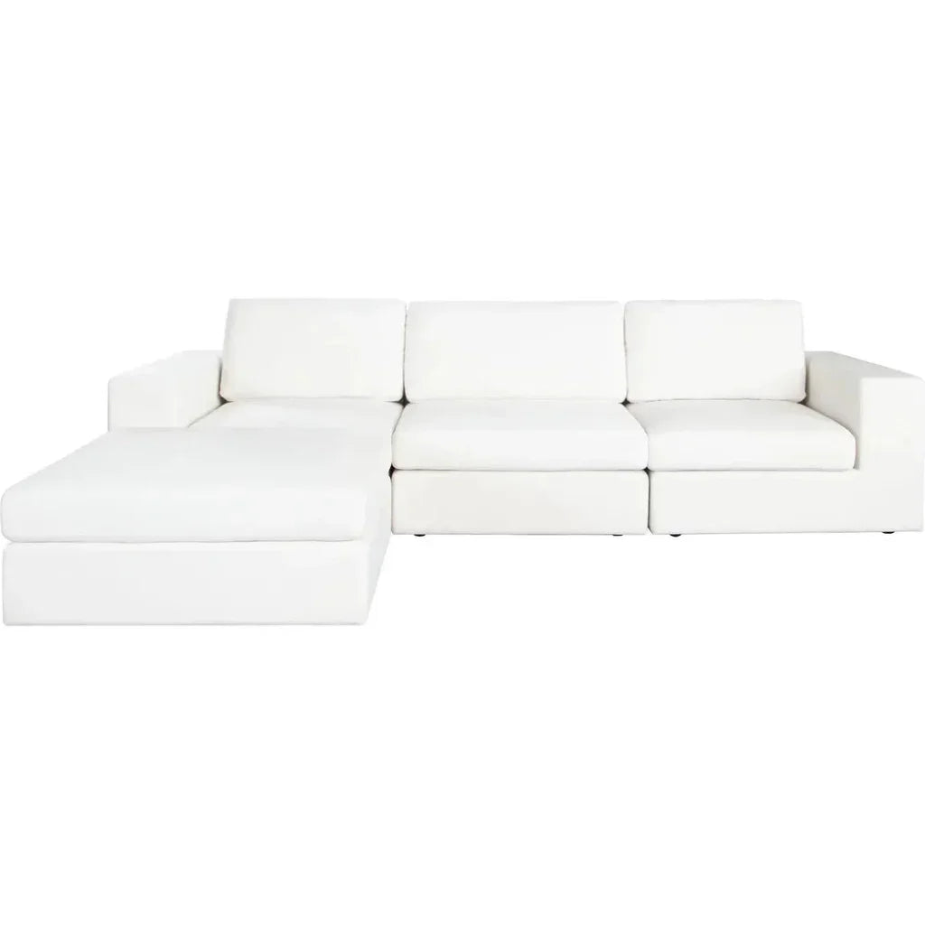 Muse Mist White 4PC Modular Reversible Chaise Sectional-Modular Sofas-Diamond Sofa-LOOMLAN