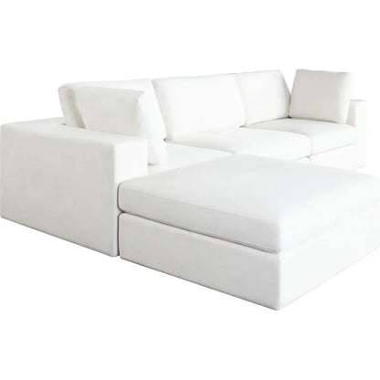 Muse Mist White 4PC Modular Reversible Chaise Sectional-Modular Sofas-Diamond Sofa-LOOMLAN