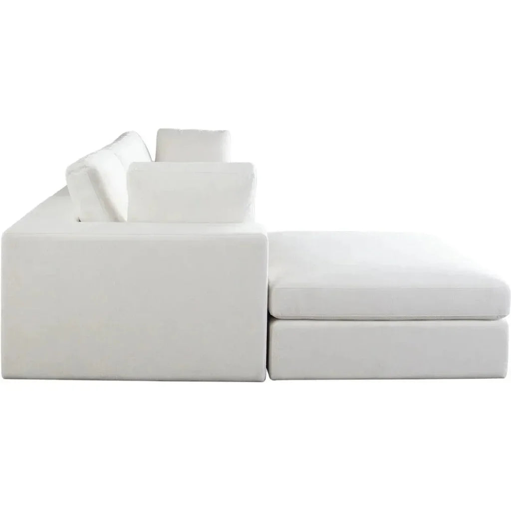 Muse Mist White 4PC Modular Reversible Chaise Sectional-Modular Sofas-Diamond Sofa-LOOMLAN