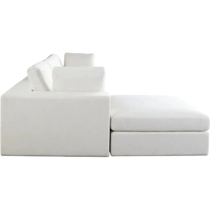 Muse Mist White 4PC Modular Reversible Chaise Sectional-Modular Sofas-Diamond Sofa-LOOMLAN