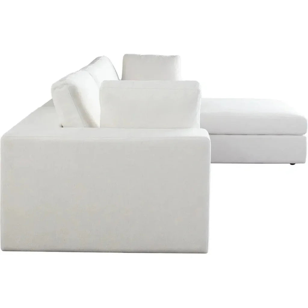 Muse Mist White 4PC Modular Reversible Chaise Sectional-Modular Sofas-Diamond Sofa-LOOMLAN