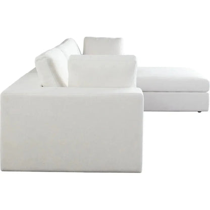 Muse Mist White 4PC Modular Reversible Chaise Sectional-Modular Sofas-Diamond Sofa-LOOMLAN