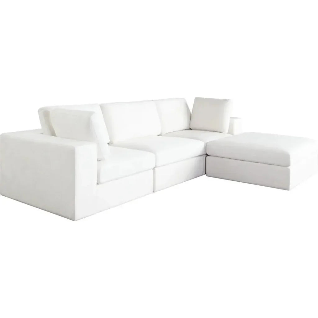 Muse Mist White 4PC Modular Reversible Chaise Sectional-Modular Sofas-Diamond Sofa-LOOMLAN