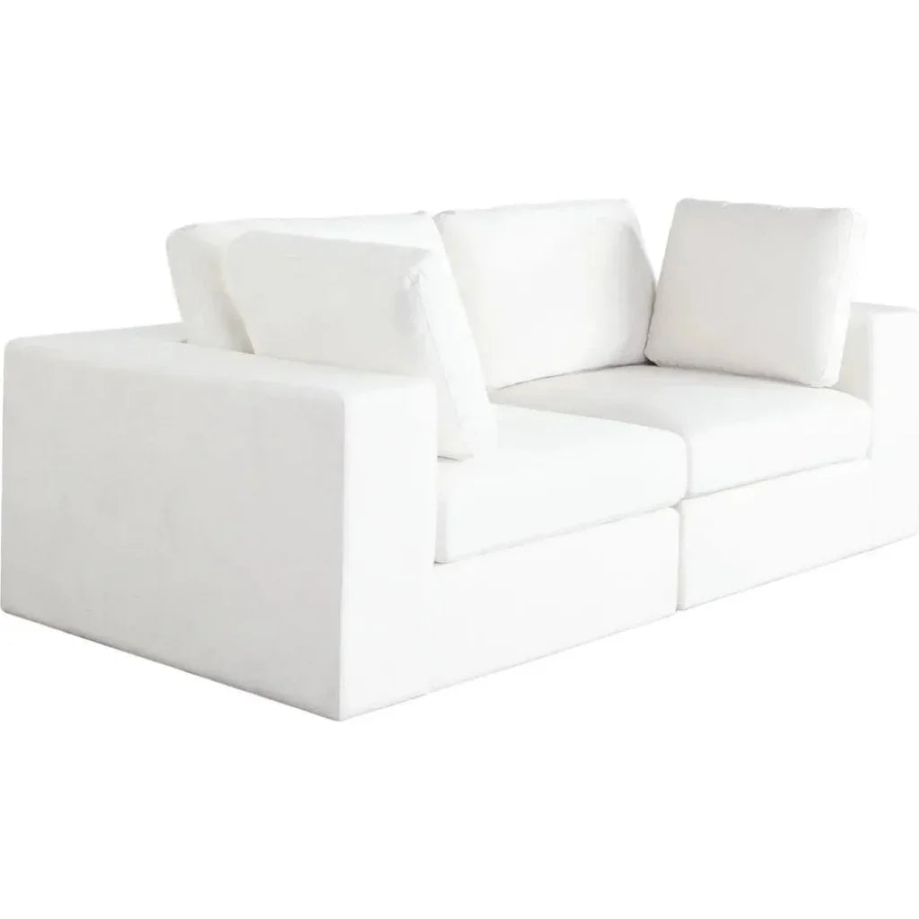 Muse Mist White Performance 2PC Modular Sofa - LOOMLAN - Diamond Sofa - Sofas & Loveseats