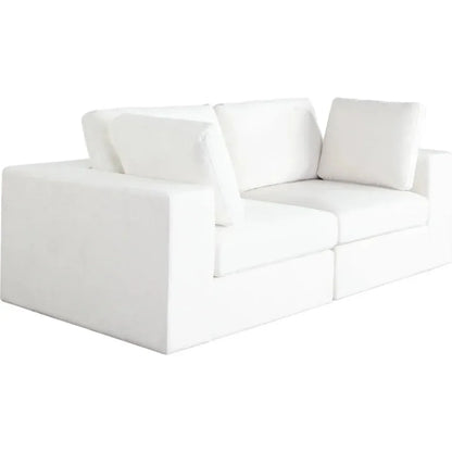 Muse Mist White Performance 2PC Modular Sofa - LOOMLAN - Diamond Sofa - Sofas & Loveseats