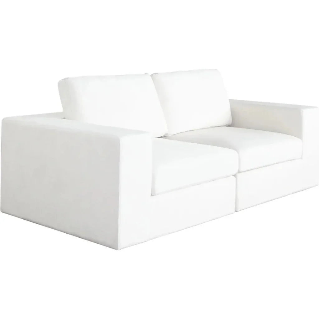 Muse Mist White Performance 2PC Modular Sofa - LOOMLAN - Diamond Sofa - Sofas & Loveseats