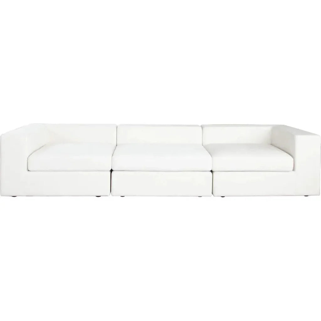 Muse Mist White Performance 3PC Modular Sofa - LOOMLAN - Diamond Sofa - Sofas & Loveseats