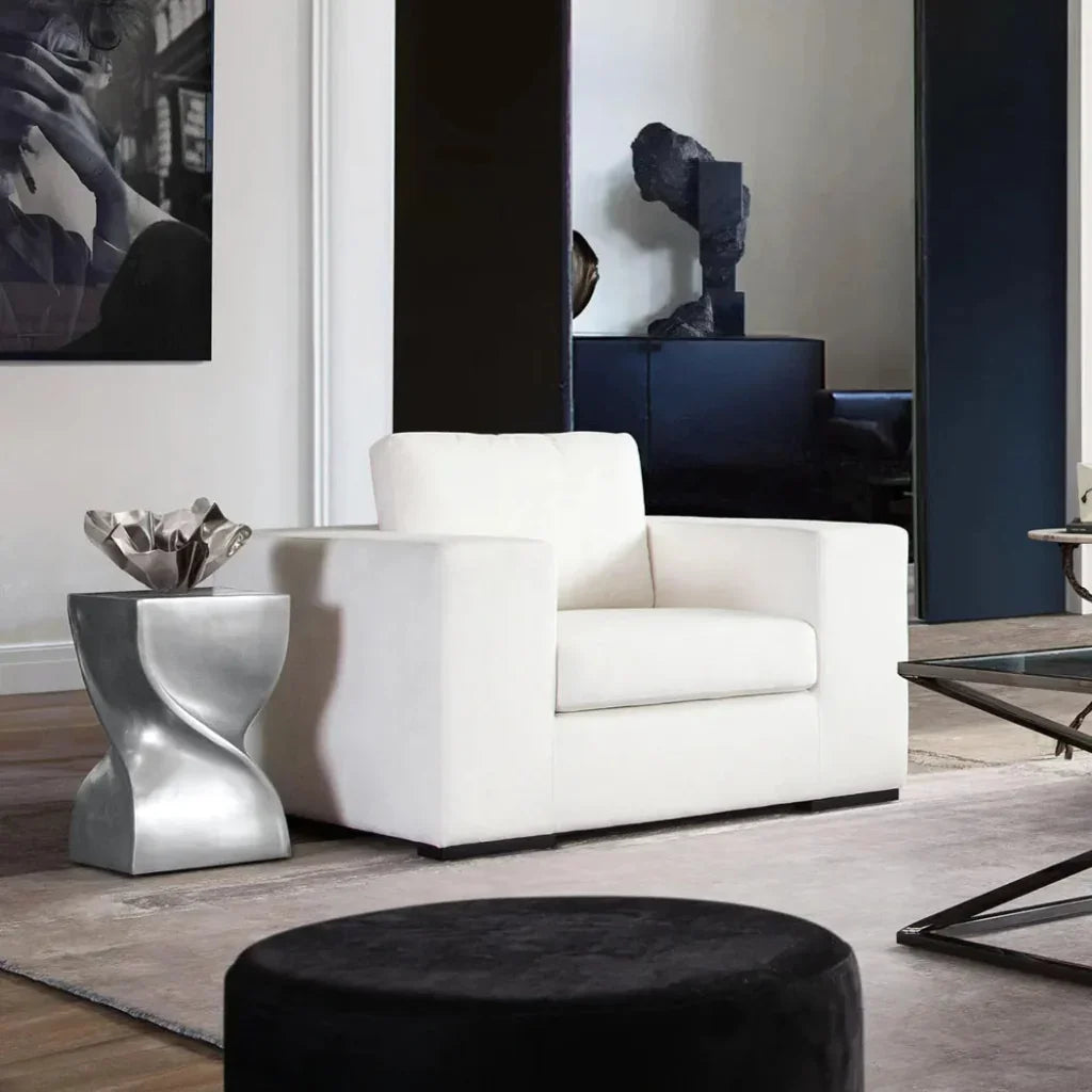 Muse Mist White Performance Accent Arm Chair - LOOMLAN - Diamond Sofa - Club Chairs