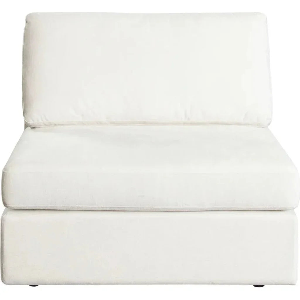 Muse Mist White Performance Armless Chair - LOOMLAN - Diamond Sofa - Club Chairs