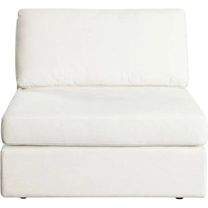Muse Mist White Performance Armless Chair - LOOMLAN - Diamond Sofa - Club Chairs
