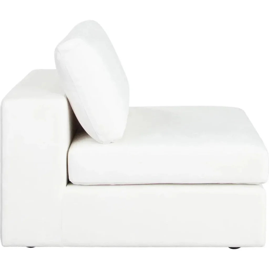 Muse Mist White Performance Armless Chair - LOOMLAN - Diamond Sofa - Club Chairs
