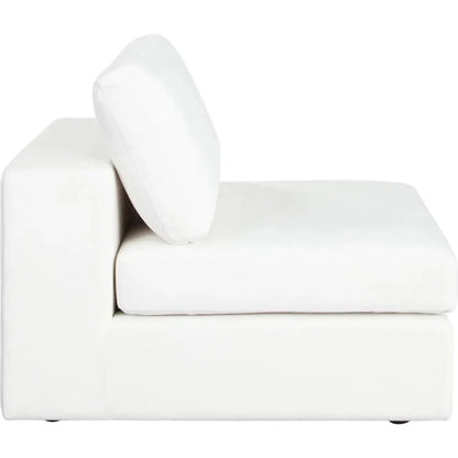 Muse Mist White Performance Armless Chair - LOOMLAN - Diamond Sofa - Club Chairs