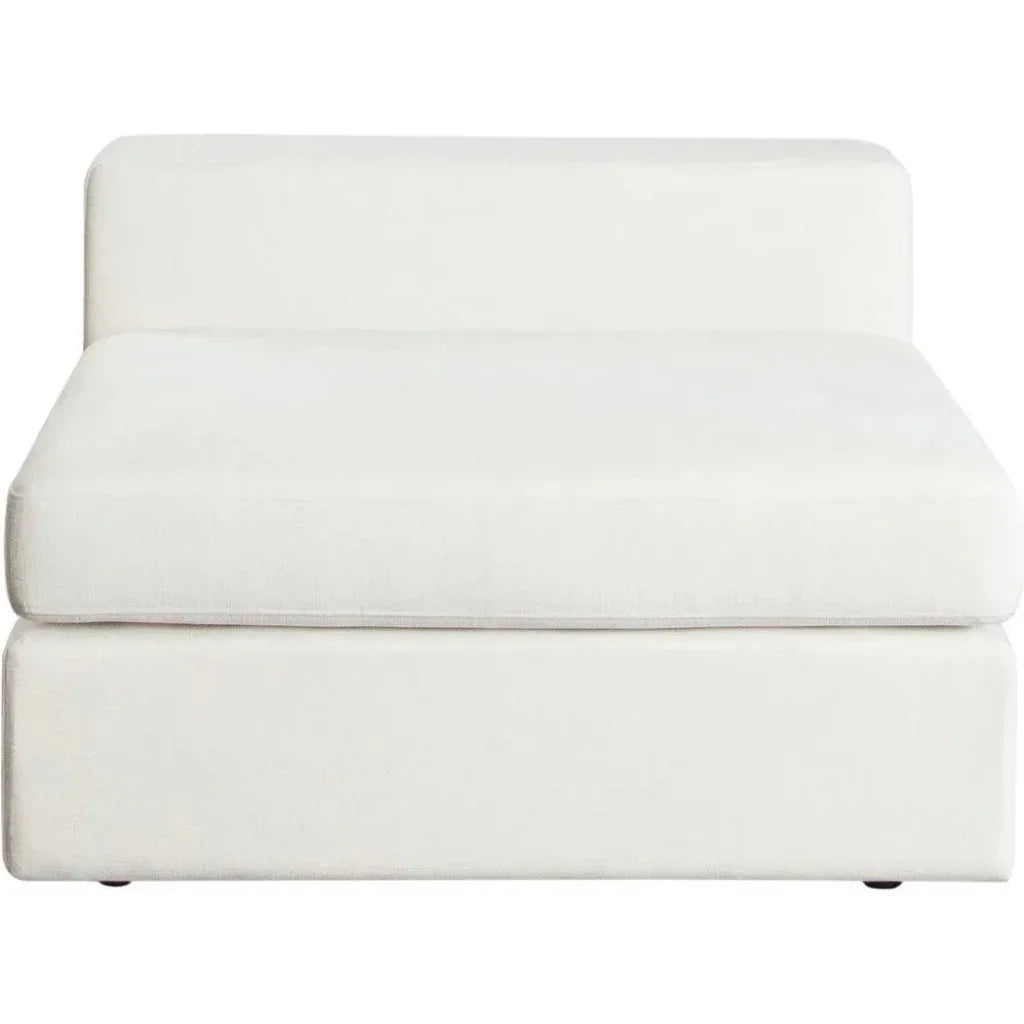 Muse Mist White Performance Armless Chair - LOOMLAN - Diamond Sofa - Club Chairs