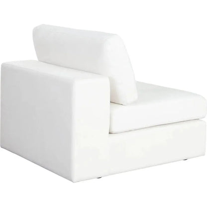 Muse Mist White Performance Armless Chair - LOOMLAN - Diamond Sofa - Club Chairs