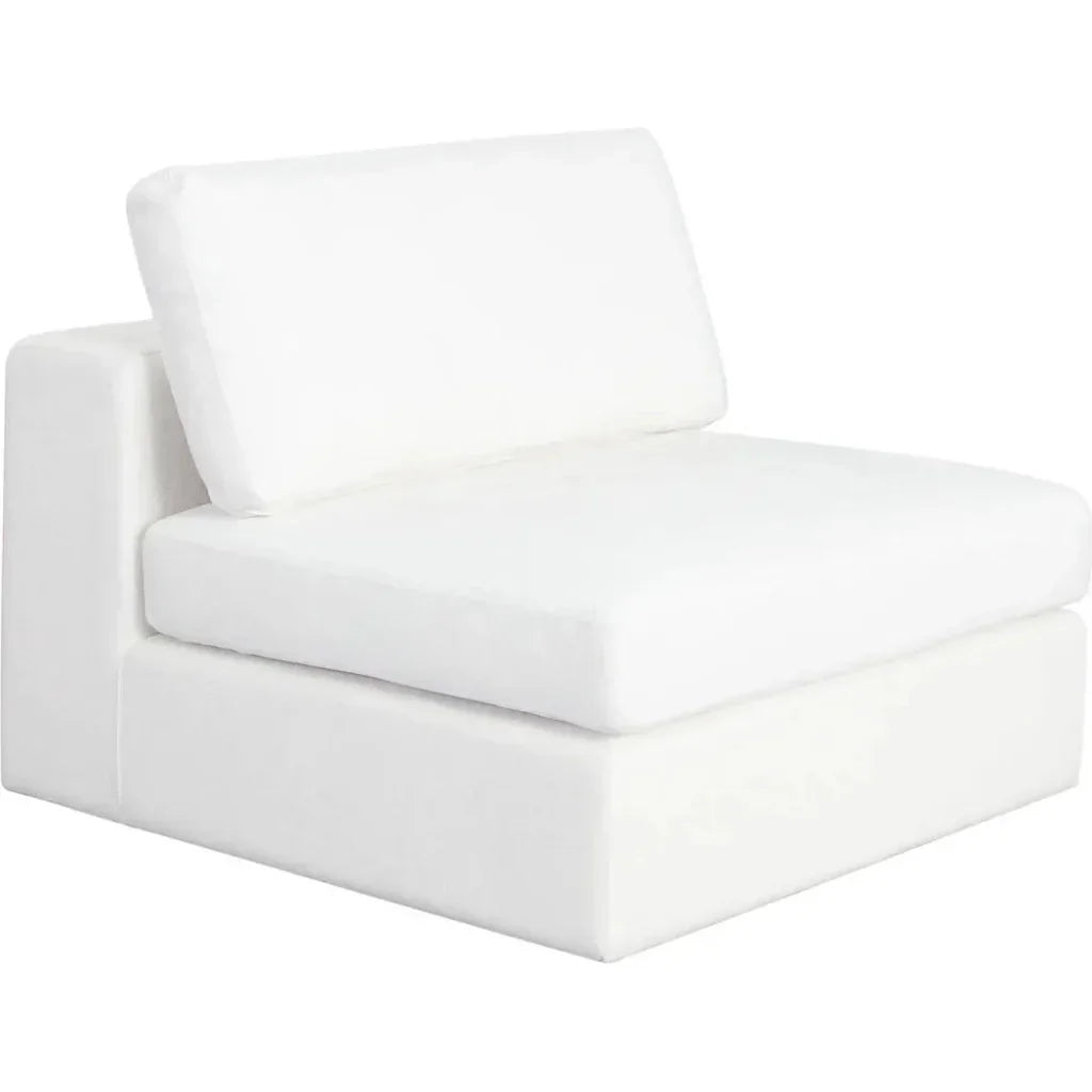 Muse Mist White Performance Armless Chair - LOOMLAN - Diamond Sofa - Club Chairs