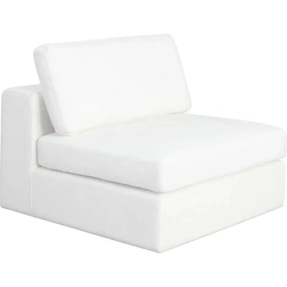 Muse Mist White Performance Armless Chair - LOOMLAN - Diamond Sofa - Club Chairs