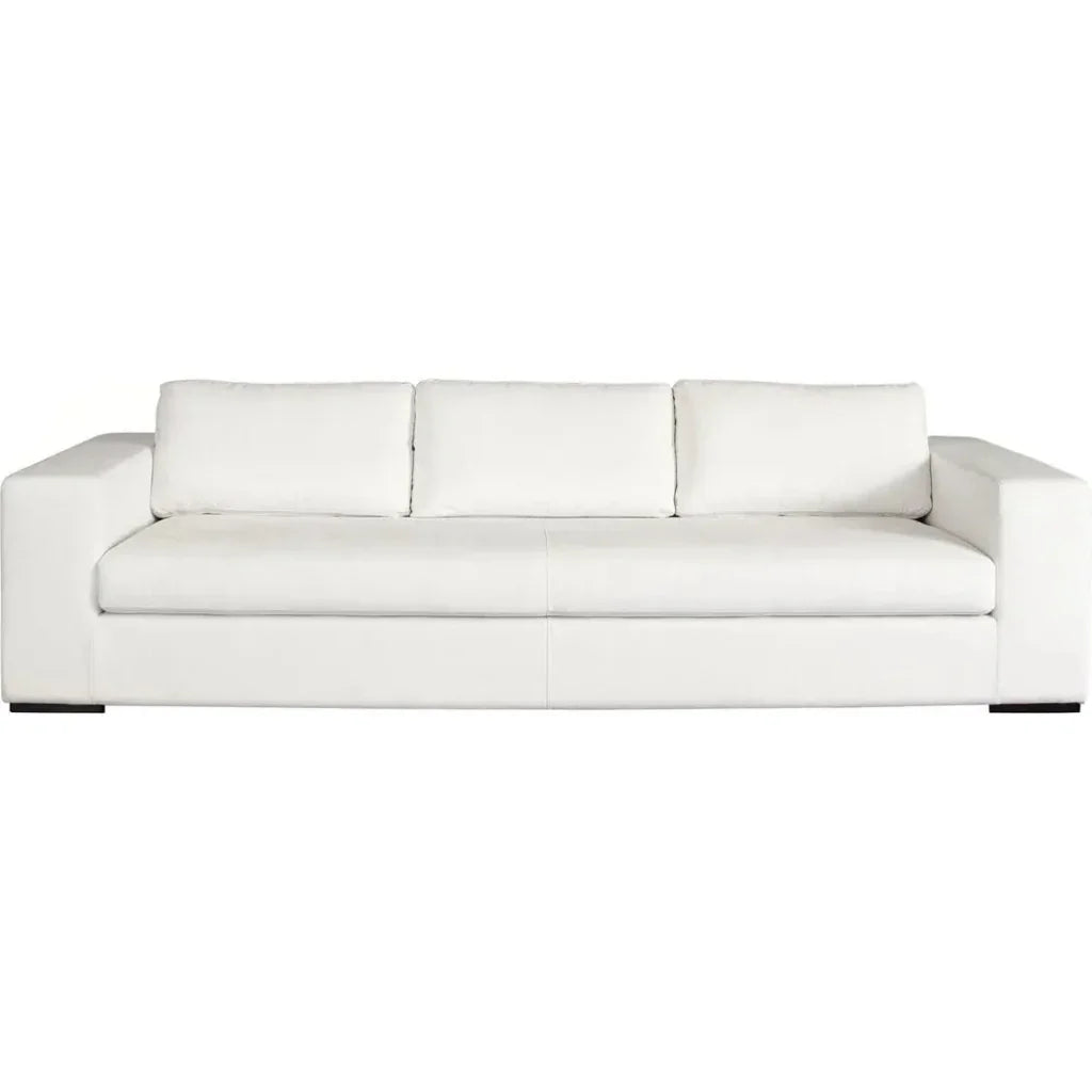 Muse Mist White Performance Sofa 4 Black Accent Pillows - LOOMLAN - Diamond Sofa - Sofas & Loveseats