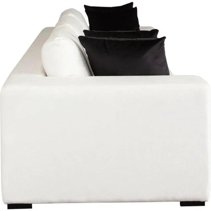 Muse Mist White Performance Sofa 4 Black Accent Pillows - LOOMLAN - Diamond Sofa - Sofas & Loveseats