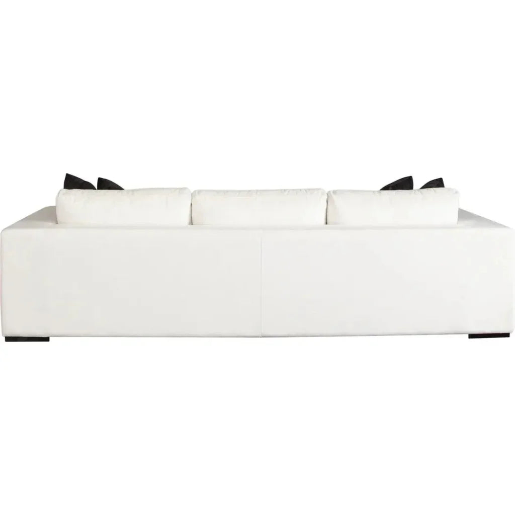 Muse Mist White Performance Sofa 4 Black Accent Pillows - LOOMLAN - Diamond Sofa - Sofas & Loveseats