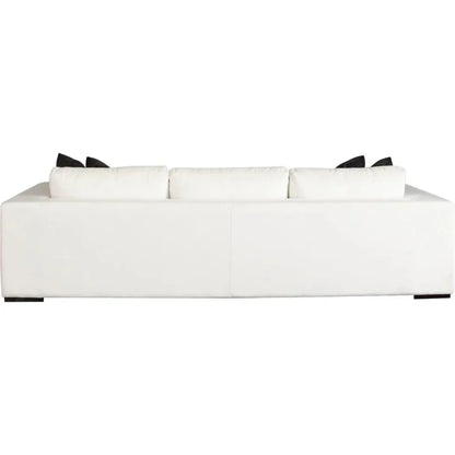 Muse Mist White Performance Sofa 4 Black Accent Pillows - LOOMLAN - Diamond Sofa - Sofas & Loveseats