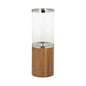 Muskoka Teak And Glass Elegance Patio Candleholder - LOOMLAN - Wildwood - Candle Holders