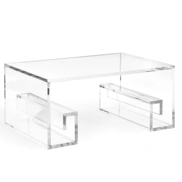 Mykonos Acrylic Made Clear Cocktail Table - LOOMLAN - Wildwood - Coffee Tables
