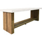 Mykonos Teak & Concrete White Outdoor Bar Table-Outdoor Dining Tables-Seasonal Living-LOOMLAN