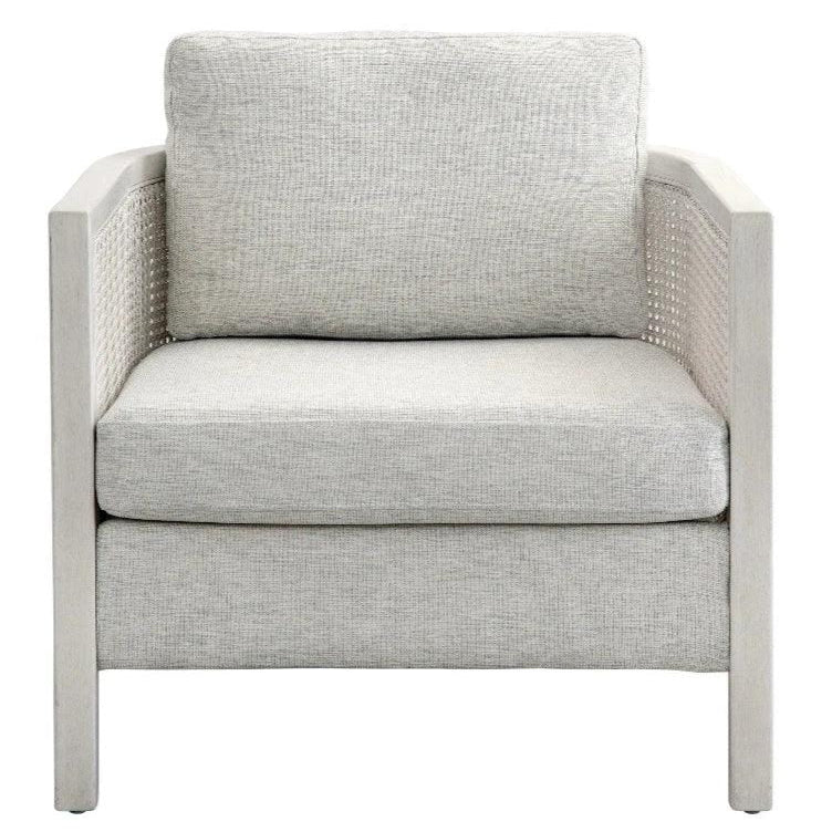 Mylo Wood White Accent Arm Chair - LOOMLAN - Bassett Mirror - Accent Chairs