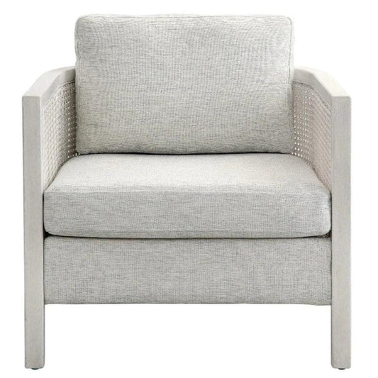 Mylo Wood White Accent Arm Chair - LOOMLAN - Bassett Mirror - Accent Chairs