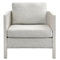 Mylo Wood White Accent Arm Chair - LOOMLAN - Bassett Mirror - Accent Chairs
