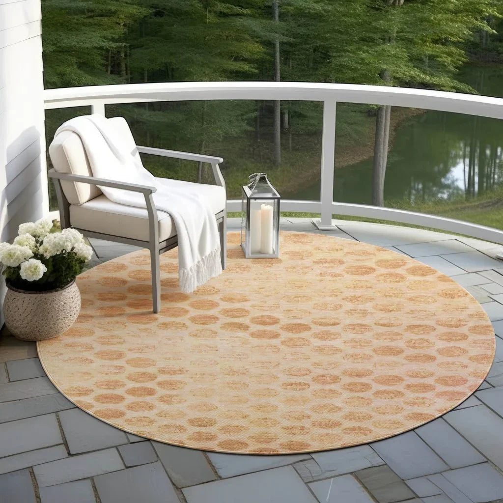 Myrianna Orange Washable Indoor - Outdoor Rug - LOOMLAN - LOOMLAN Rugs - Outdoor Rugs
