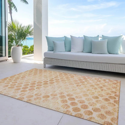 Myrianna Orange Washable Indoor - Outdoor Rug - LOOMLAN - LOOMLAN Rugs - Outdoor Rugs