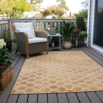 Myrianna Orange Washable Indoor - Outdoor Rug - LOOMLAN - LOOMLAN Rugs - Outdoor Rugs