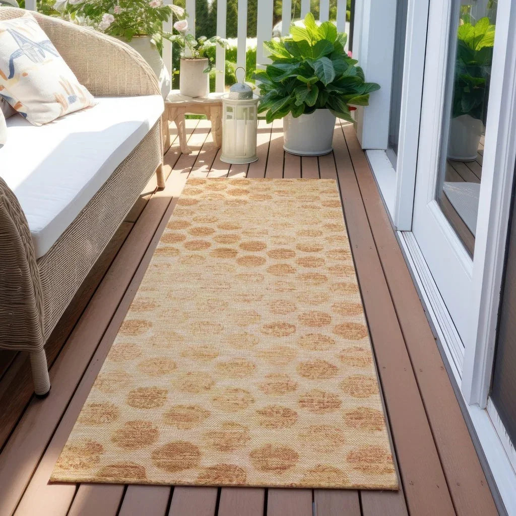 Myrianna Orange Washable Indoor - Outdoor Rug - LOOMLAN - LOOMLAN Rugs - Outdoor Rugs